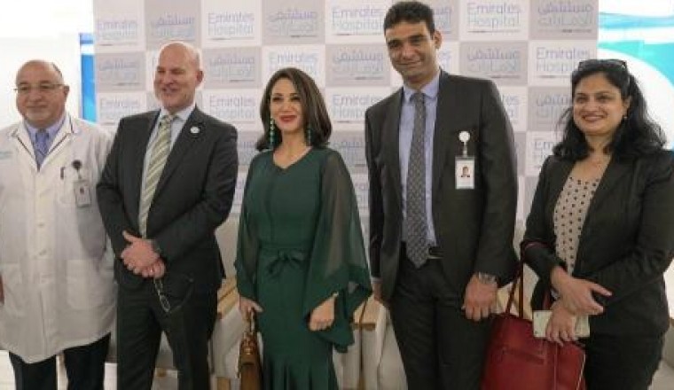 Diana Haddad, pop icon and singer, visits Emirates Hospital- Jumeriah