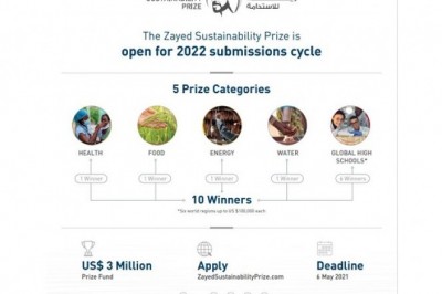Zayed Sustainability Prize Opens Submissions for 2022 Edition