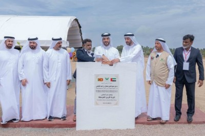 Sultan bin Ahmed lays foundation stone for Al Reeh Al Mursala Village in Sri Lanka